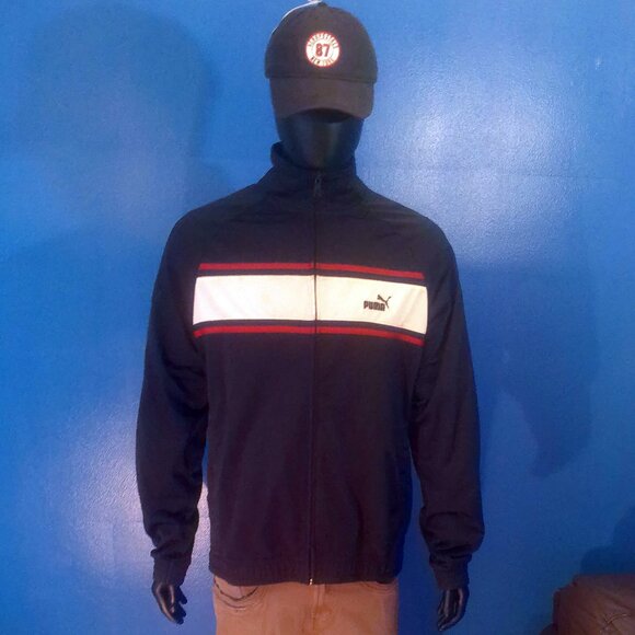 Men's Puma Jacket, Size XL, Black, White and Red - Picture 6 of 14